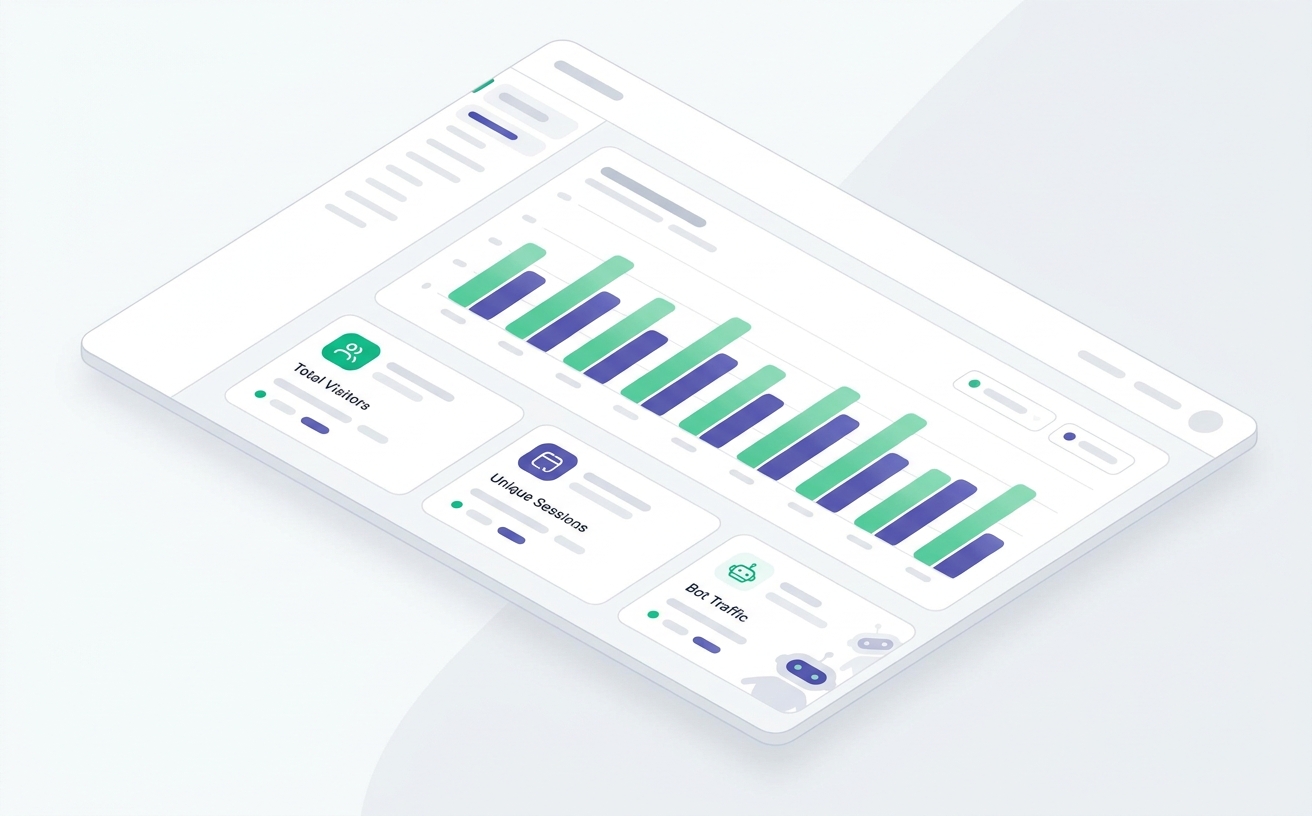 AI Traffic — bot visits, referrals, and top pages